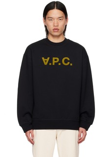 A.P.C. A. P.C. Black Oversize Grand 'V. P.C.' Sweatshirt