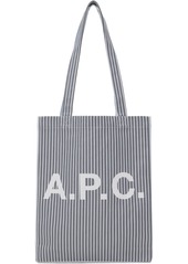 A.P.C. A. P.C. Blue & White Lou Tote