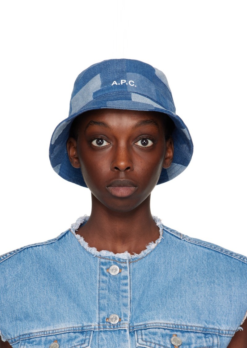 A.P.C. A. P.C. Blue Mark Bucket Hat