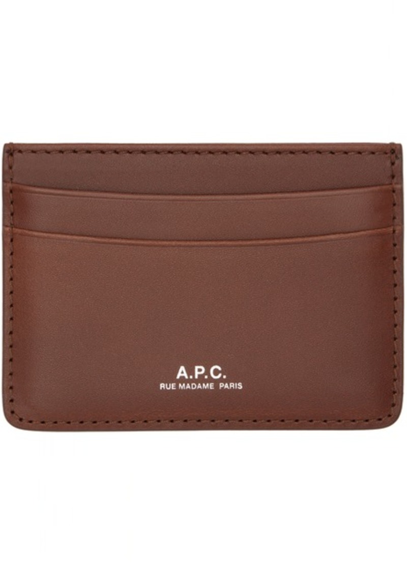 A.P.C. A. P.C. Brown Andre Card Holder