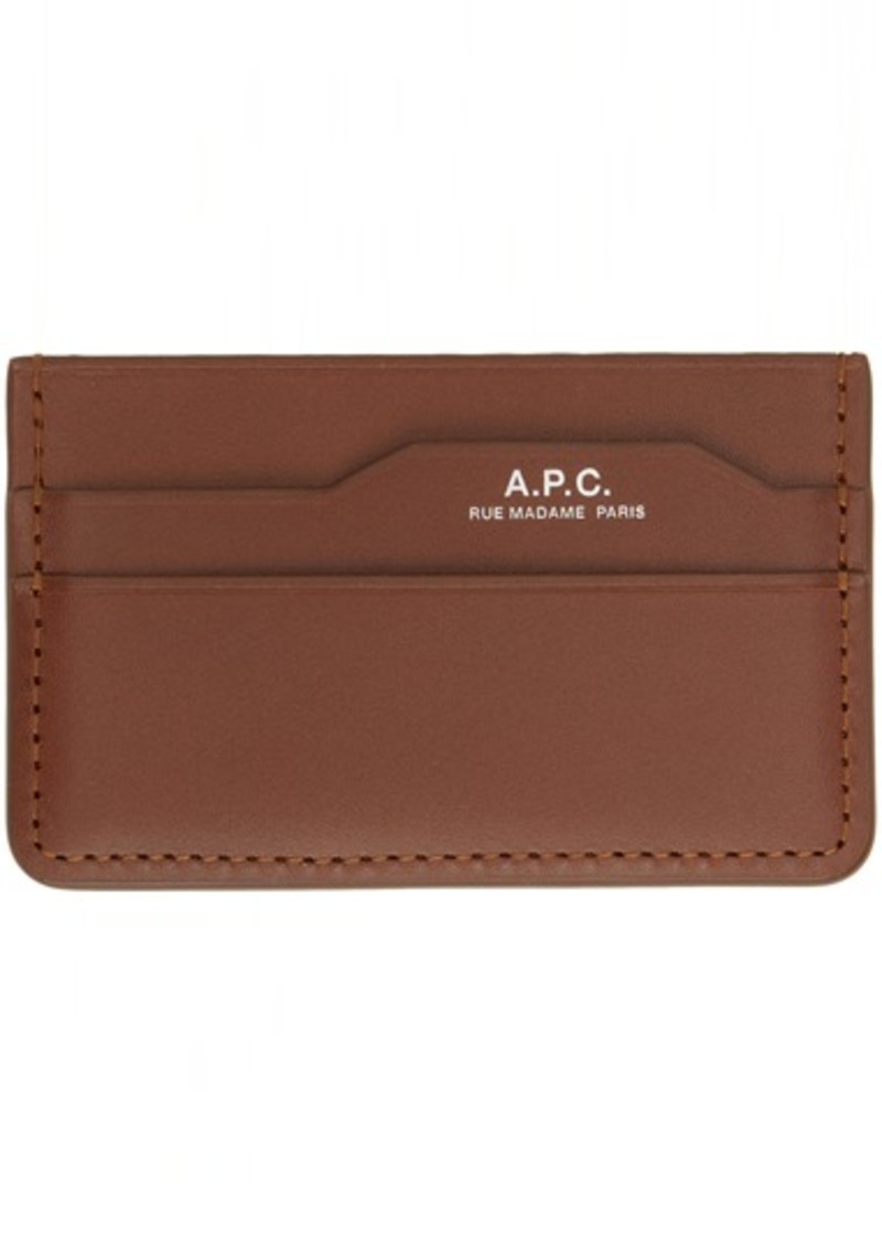 A.P.C. A. P.C. Brown Dossier Card Holder