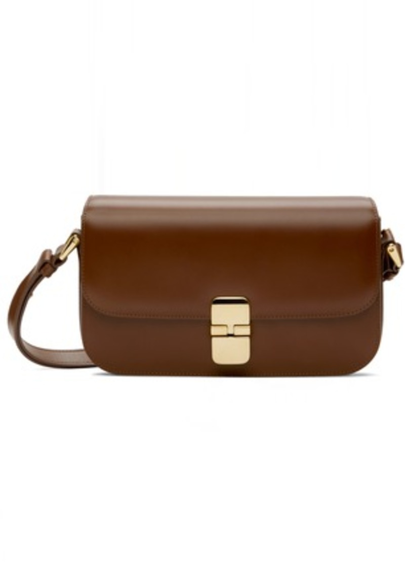 A.P.C. A. P.C. Brown Grace Shoulder Bag