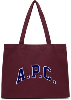 A.P.C. A. P.C. Burgundy Shopping Diane University Tote