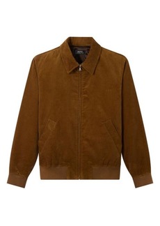 A.P.C. Gilles Corduroy Bomber Jacket in Brown at Nordstrom