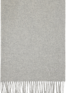 A.P.C. A. P.C. Gray Alix Brodée Scarf