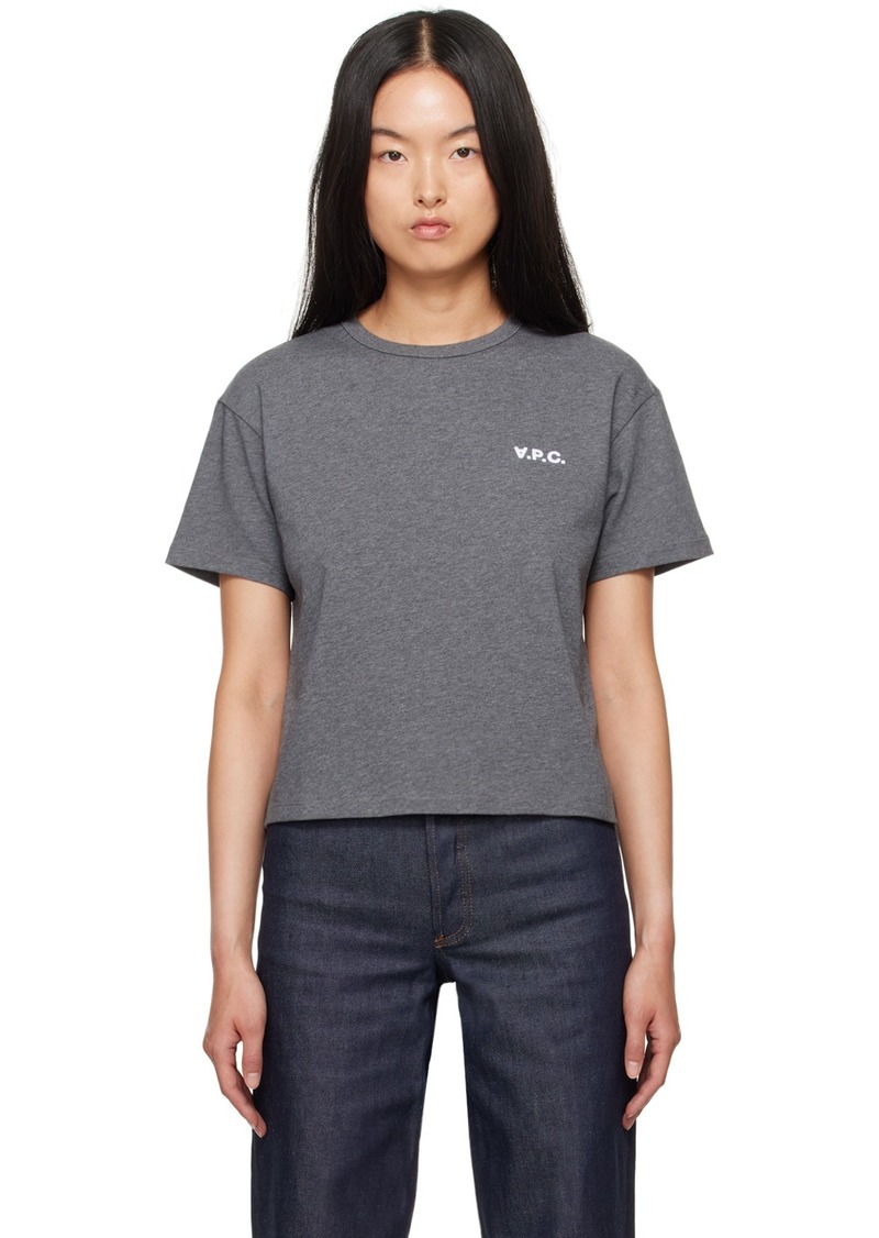 A.P.C. A. P.C. Gray Boxy Petit 'V. P.C.' T-Shirt