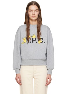 A.P.C. Gray Pikachu Sweatshirt