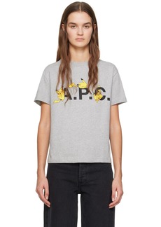 A.P.C. Gray Pikachu T-shirt