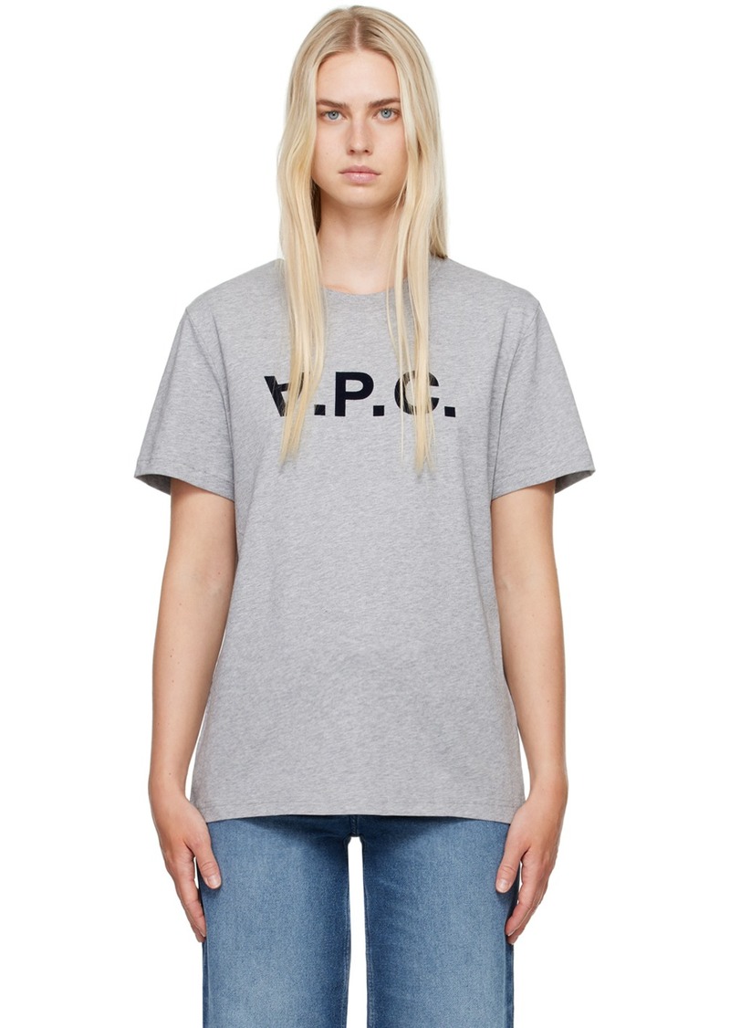 A.P.C. Gray Standard Grand 'V.P.C.' T-Shirt