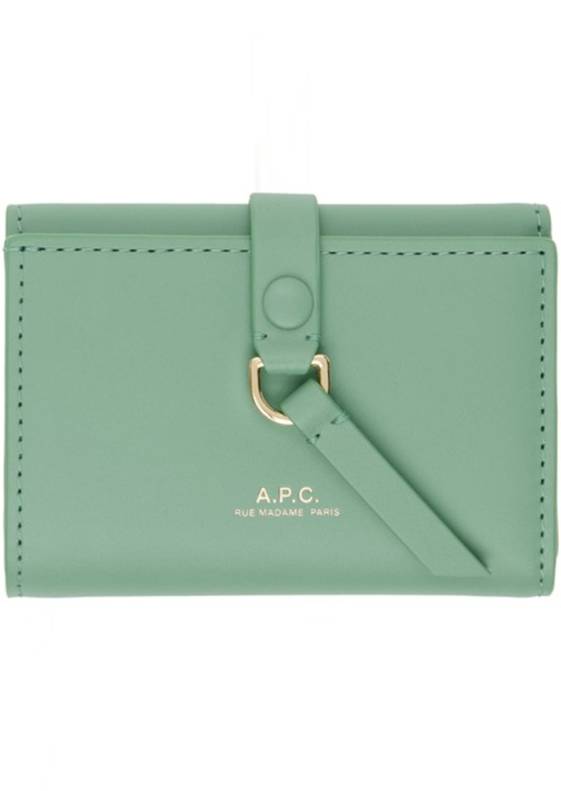 A.P.C. A. P.C. Green Noa Trifold Simple Wallet