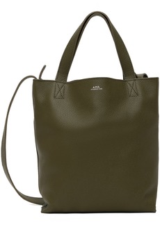 A.P.C. A. P.C. Khaki Maiko Small Shopper Tote