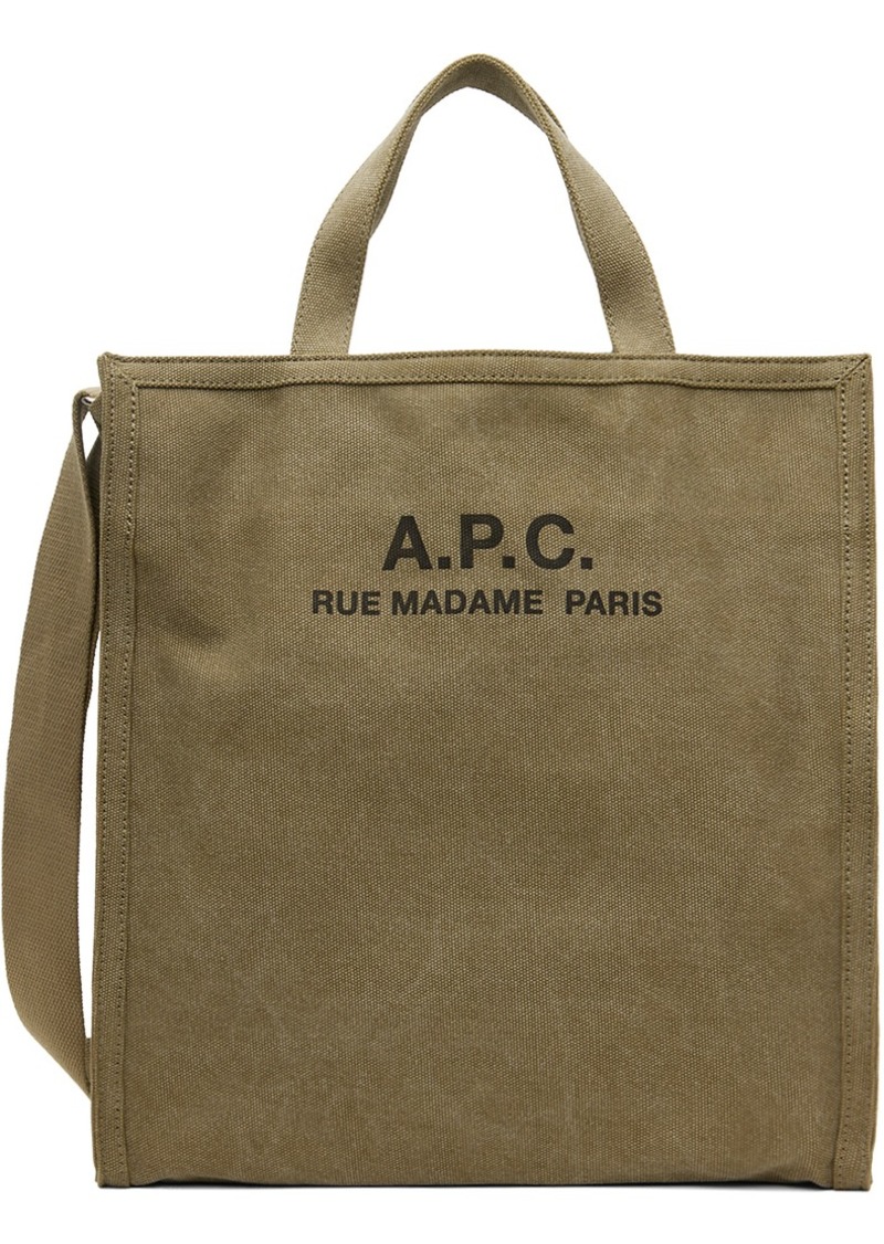 A.P.C. A. P.C. Khaki Recovery Shopping Tote