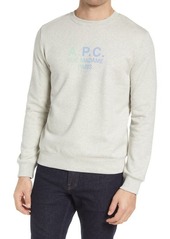 A.P.C. Men's Paolo Graphic Crewneck Sweatshirt in Paa Ecru Chine at Nordstrom