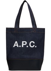 A.P.C. A. P.C. Navy & Black Axelle Tote