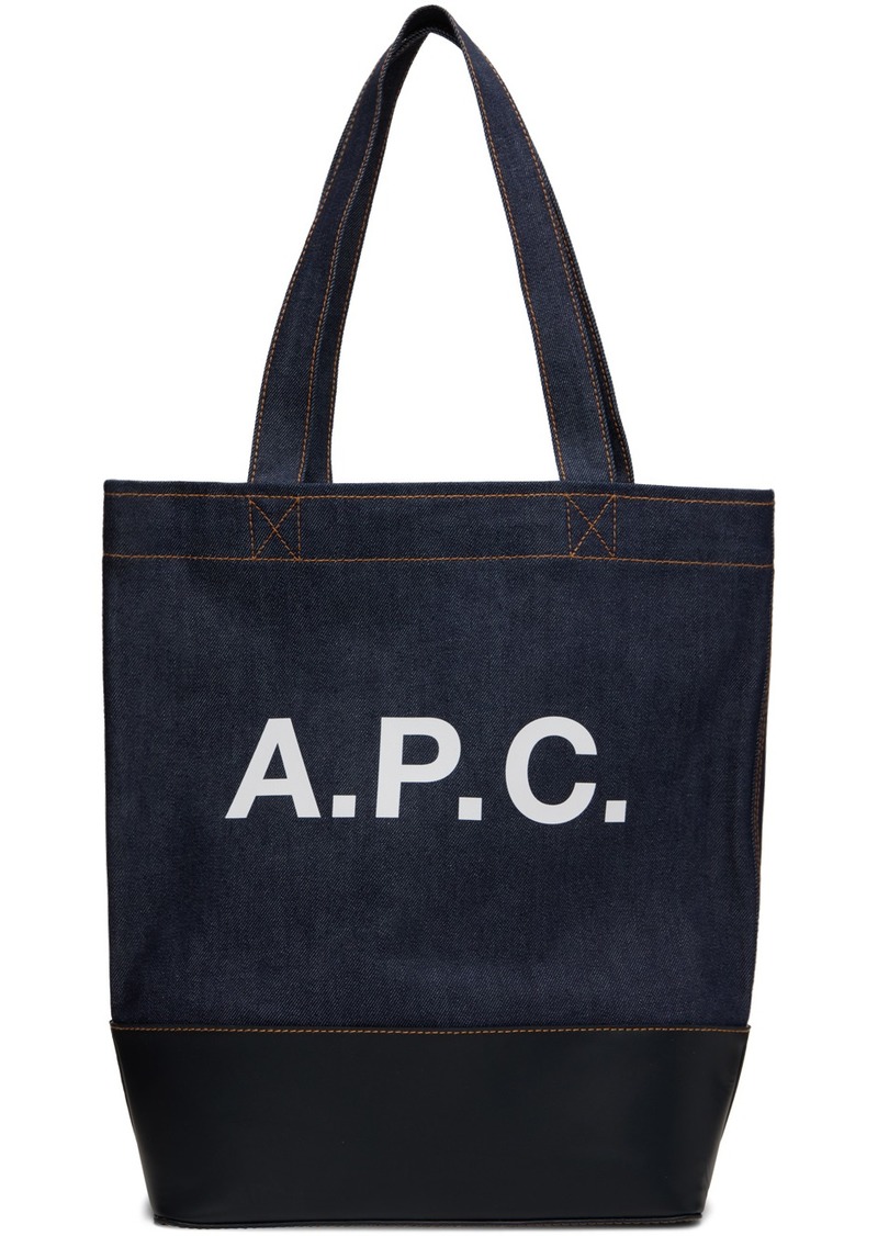 A.P.C. A. P.C. Navy & Black Axelle Tote