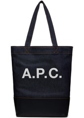 A.P.C. A. P.C. Navy & Black Axelle Tote