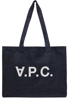 A.P.C. A. P.C. Navy Daniela Shopping Tote