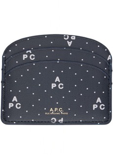 A.P.C. A. P.C. Navy Demi-Lune Card Holder