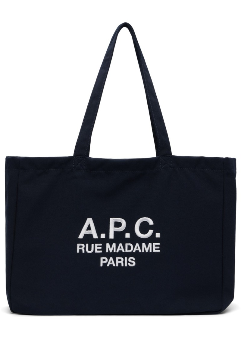 A.P.C. A. P.C. Navy Diane 'Rue Madame' Shopping Tote