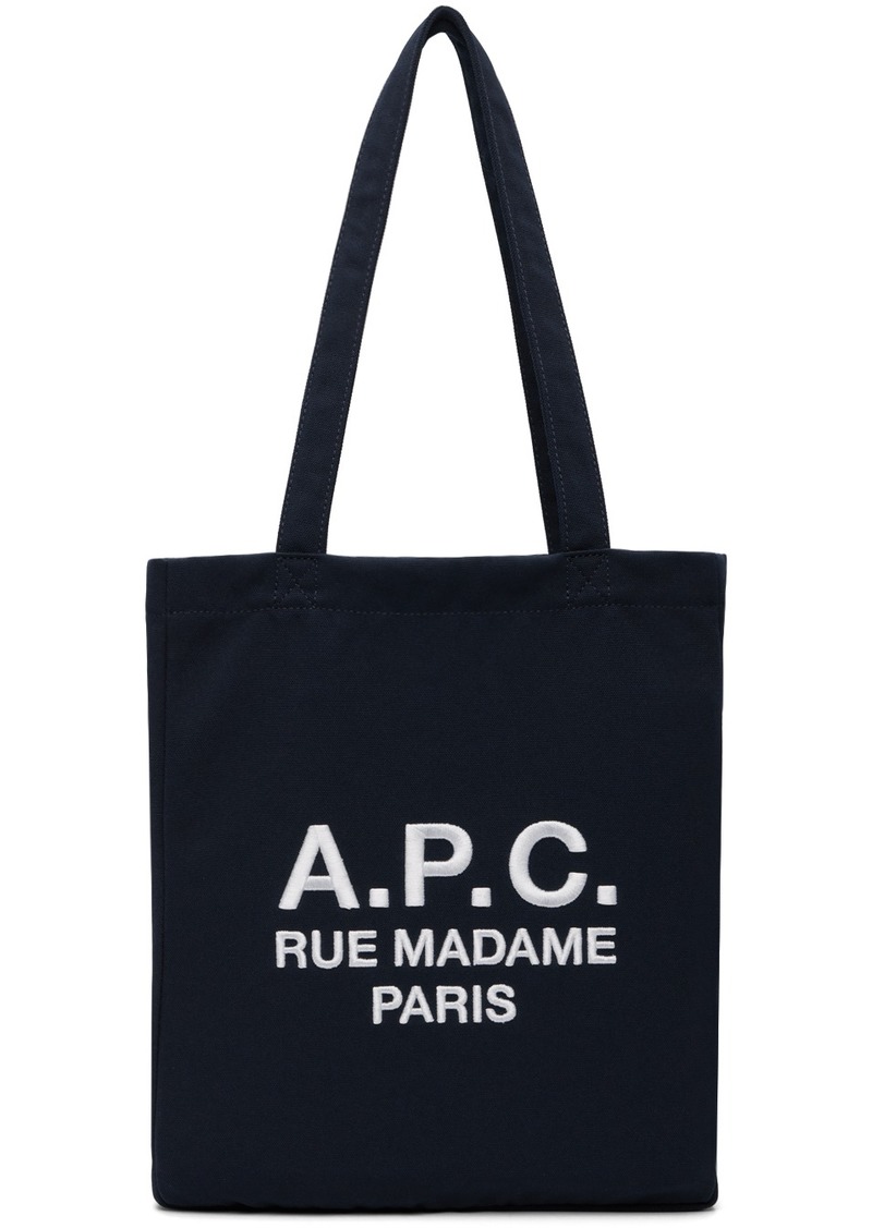 A.P.C. A. P.C. Navy Lou 'Rue Madame' Shopping Tote