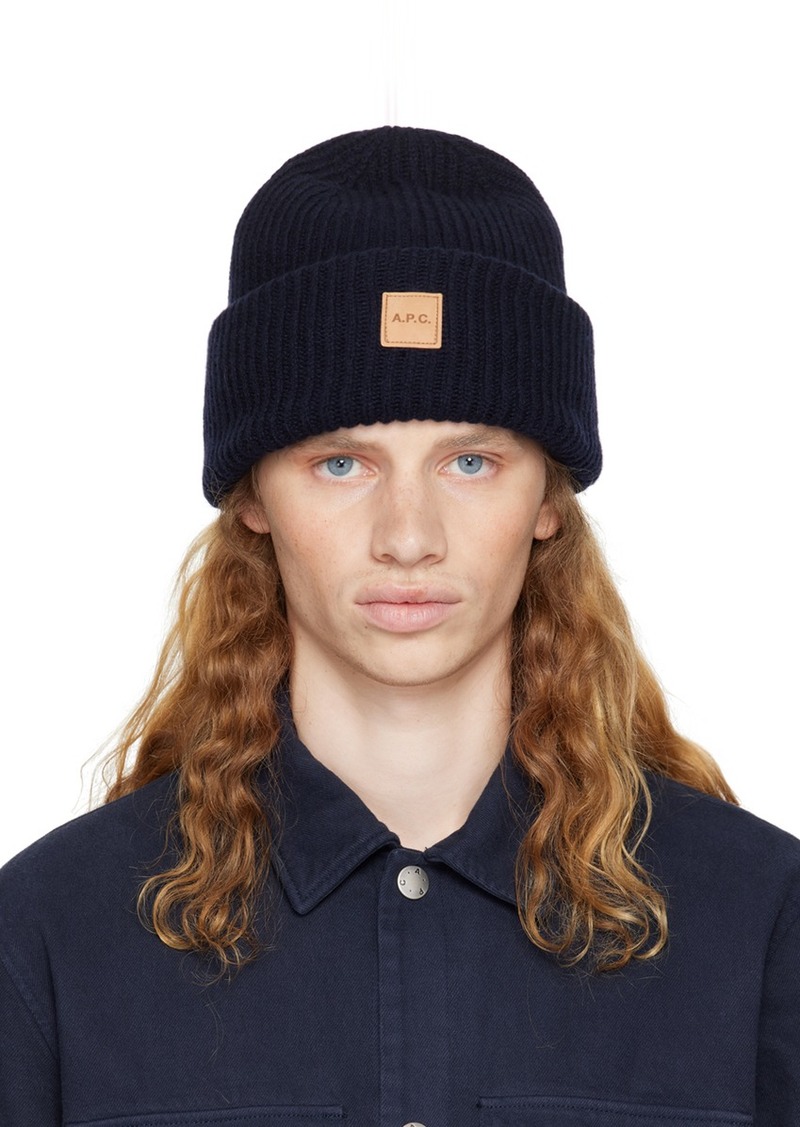 A.P.C. A. P.C. Navy Michele Knit Beanie