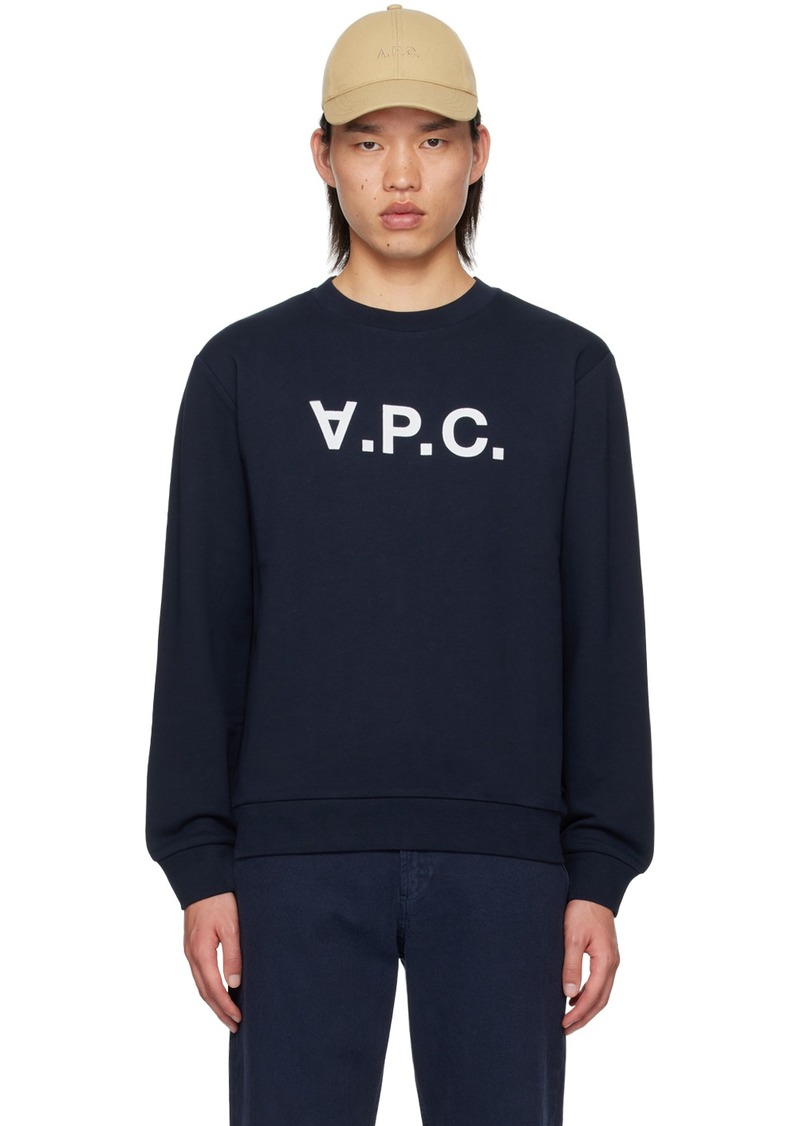 A.P.C. Navy Standard Grand 'V.P.C.' Sweatshirt