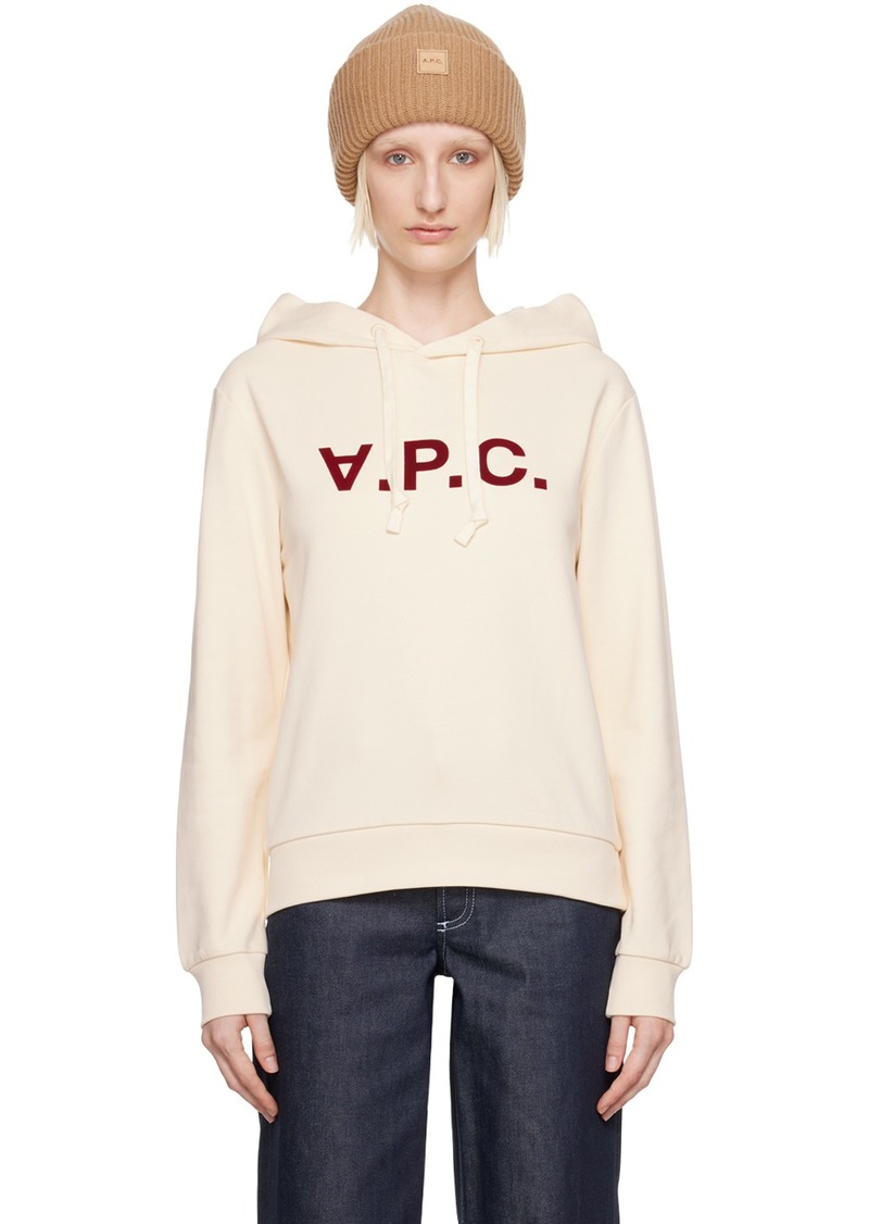 A.P.C. A. P.C. Off-White Standard Grand 'V. P.C.' Hoodie