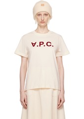 A.P.C. A. P.C. Off-White Standard Grand 'V. P.C.' T-Shirt