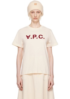 A.P.C. A. P.C. Off-White Standard Grand 'V. P.C.' T-Shirt