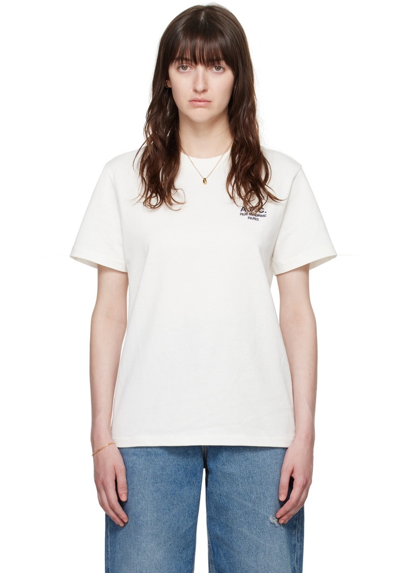 A.P.C. A. P.C. Off-White Standard 'Rue Madame' T-Shirt