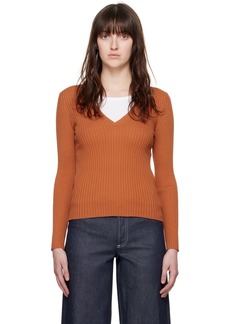 A.P.C. Orange Katie Holmes Edition Camille Sweater