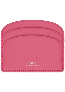 A.P.C. Pink Demi-Lune Card Holder