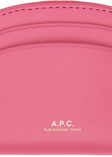 A.P.C. Pink Demi-Lune Mini Compact Wallet