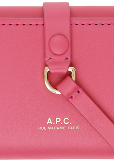 A.P.C. Pink Noa Trifold Simple Wallet