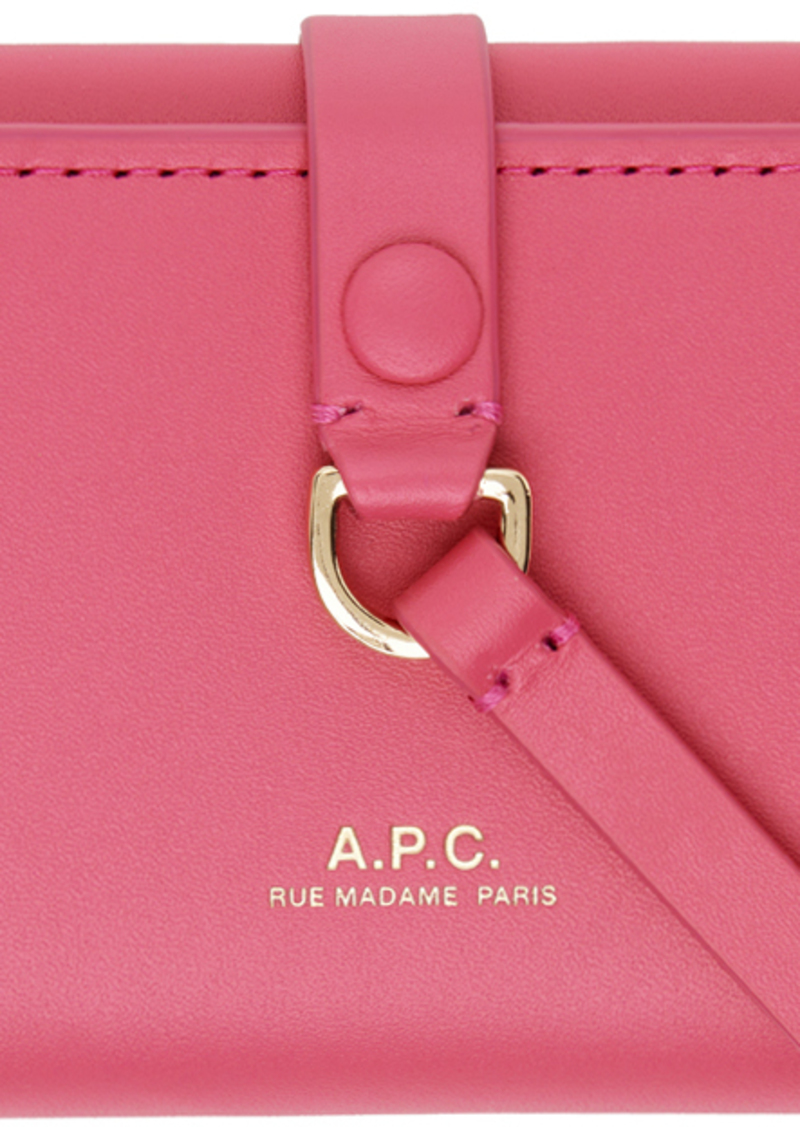 A.P.C. A. P.C. Pink Noa Trifold Simple Wallet