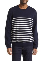 A.P.C. A. P.C. Pull Matthew Stripe Recycled Cashmere & Cotton Crewneck Sweater