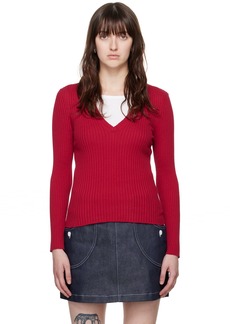 A.P.C. Red Katie Holmes Edition Camille Sweater