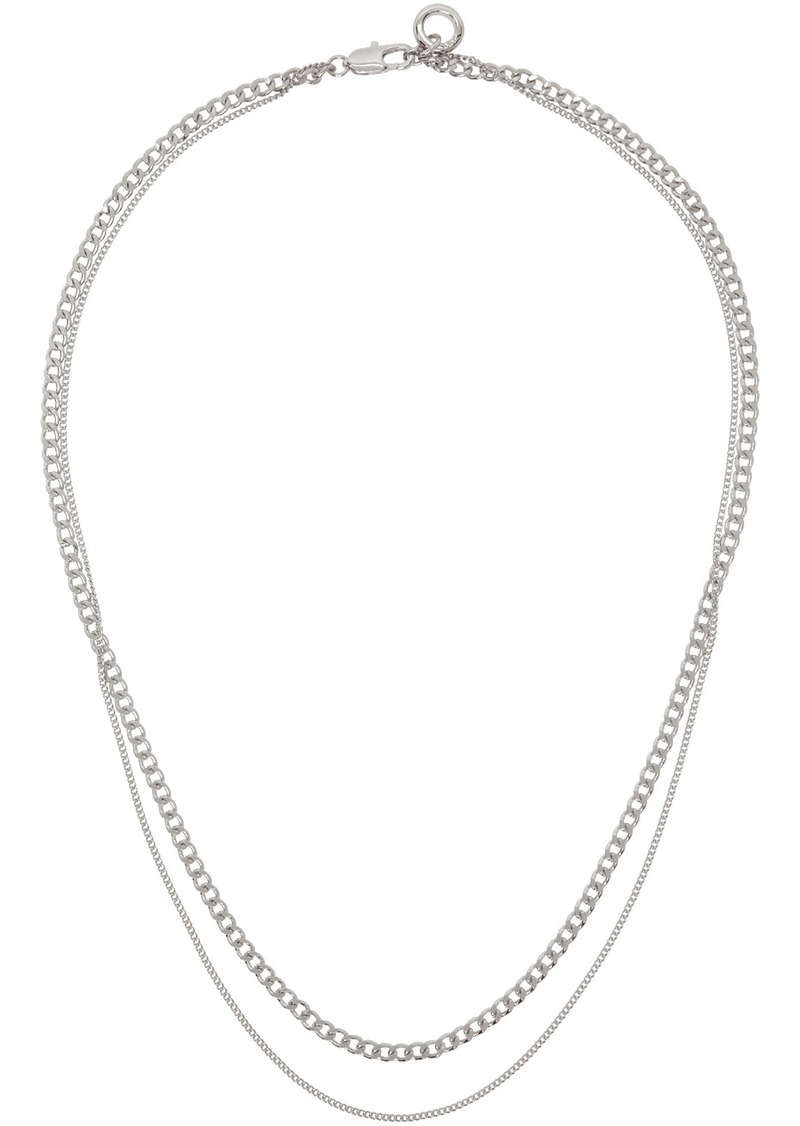 A.P.C. A. P.C. Silver Minimal Necklace