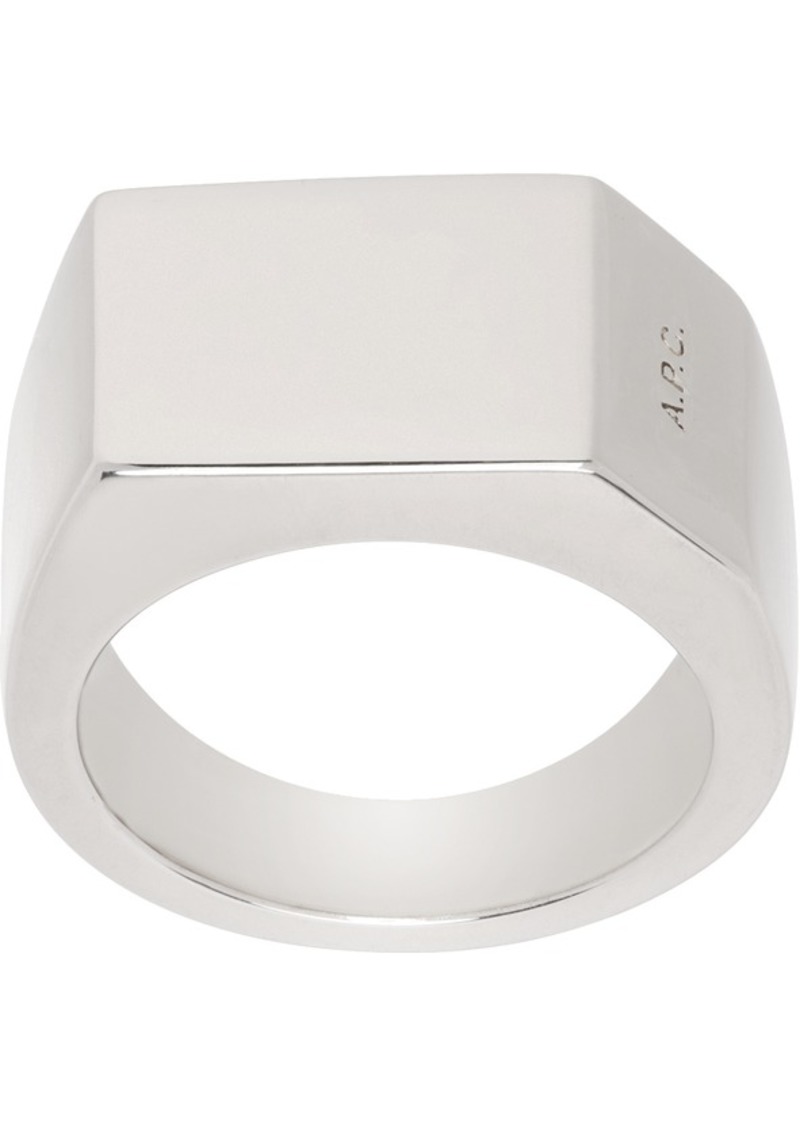 A.P.C. A. P.C. Silver Minimal Ring