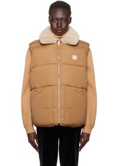 A.P.C. A. P.C. Tan & Black Teddy Reversible Puffer Vest