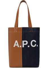 A.P.C. A. P.C. Tan & Navy Axel N/S Tote