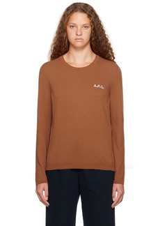 A.P.C. Tan Embroidered Sweater