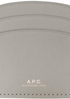 A.P.C. A. P.C. Taupe Demi-Lune Card Holder