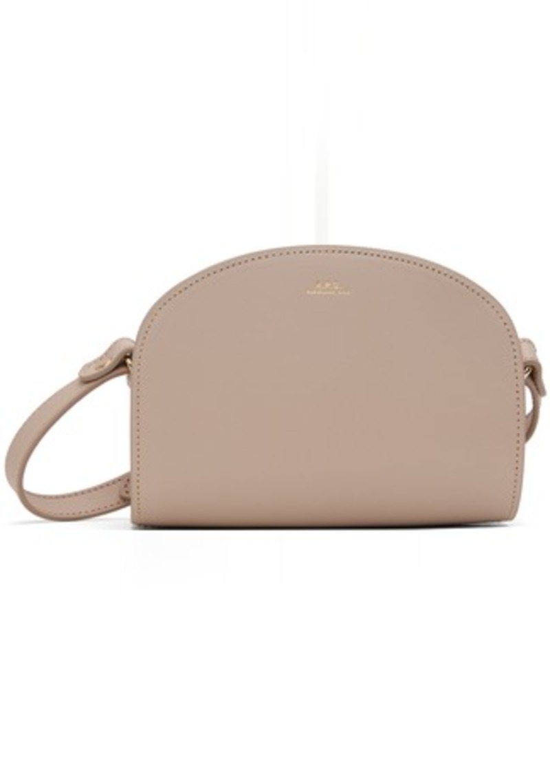 A.P.C. A. P.C. Taupe Demi-Lune Mini Bag