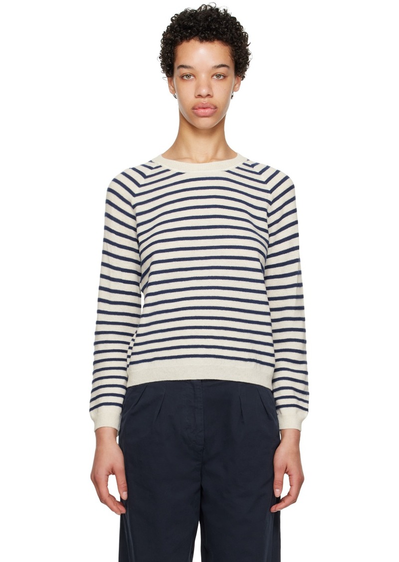 A.P.C. White & Blue Lilas Sweater