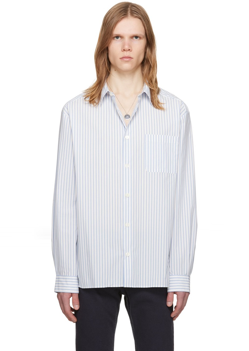 A.P.C. White & Blue Malo Shirt