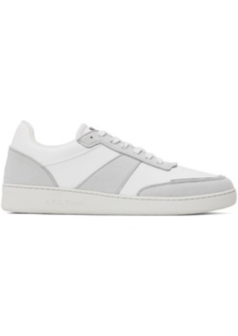 A.P.C. A. P.C. White & Gray Plain Sneakers