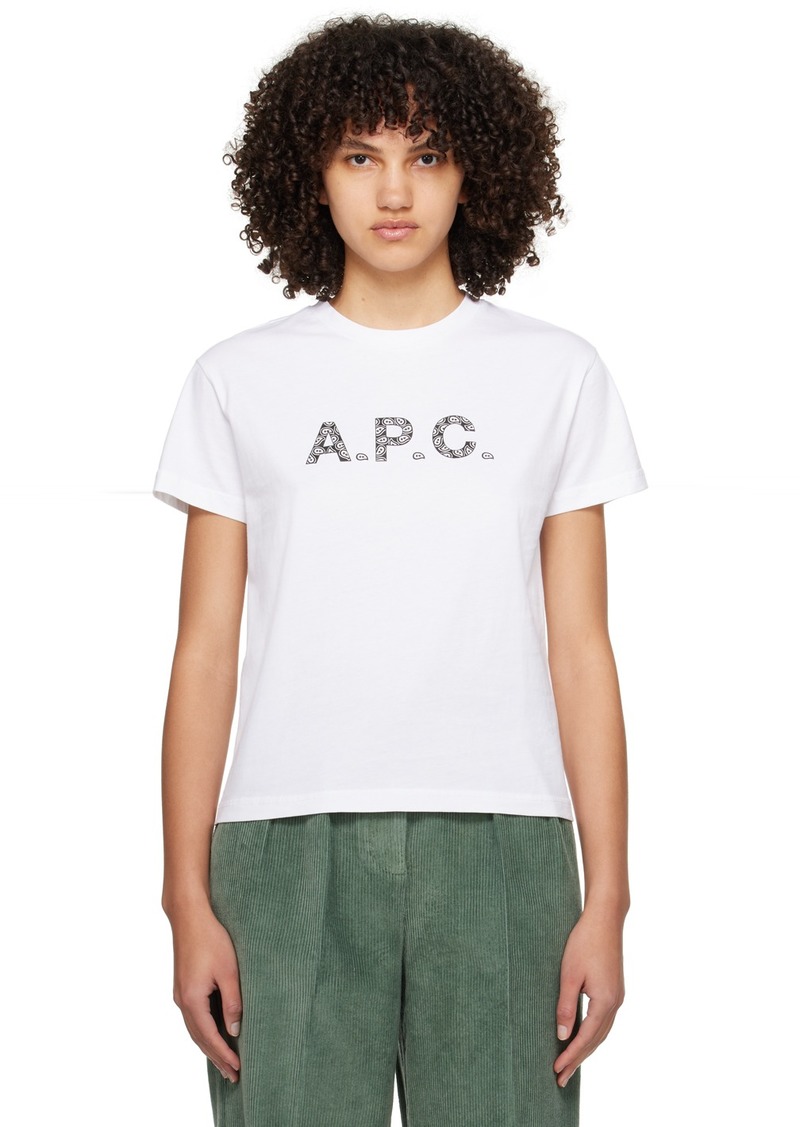 A.P.C. White Bonded T-Shirt