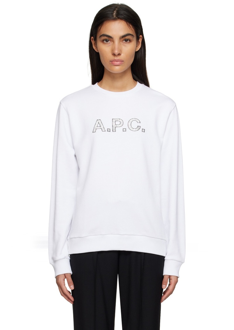 A.P.C. A. P.C. White Liberty Edition Sweatshirt