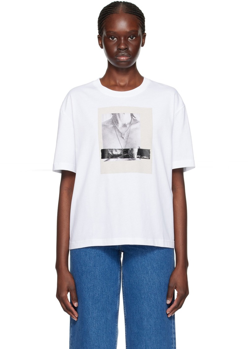 A.P.C. White Natasha Ramsey-Levi Edition New Heaven T-Shirt